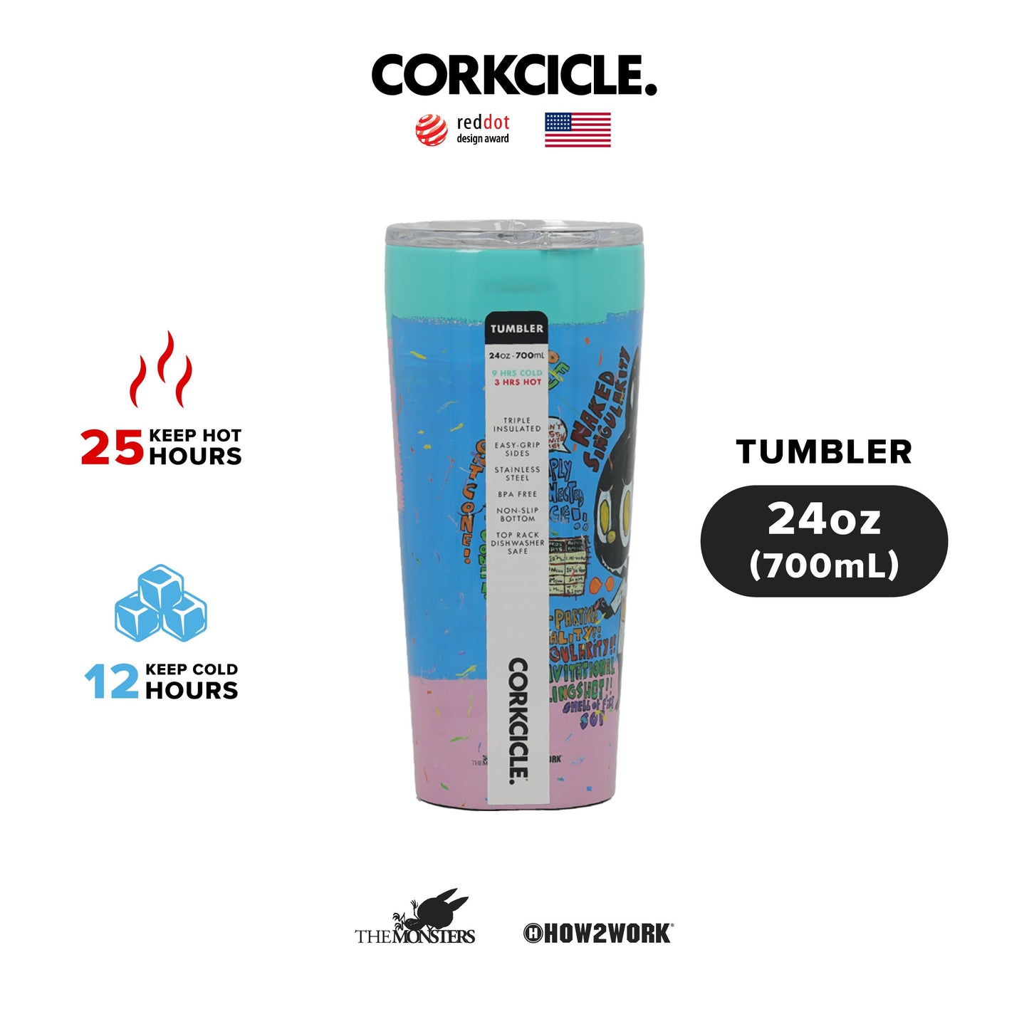 CORKCICLE : TUMBLER KASING LUNG TURQUIOSE LIGHT 24 OZ