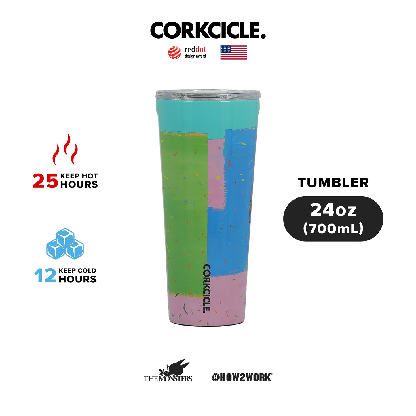 CORKCICLE : TUMBLER KASING LUNG TURQUIOSE LIGHT 24 OZ