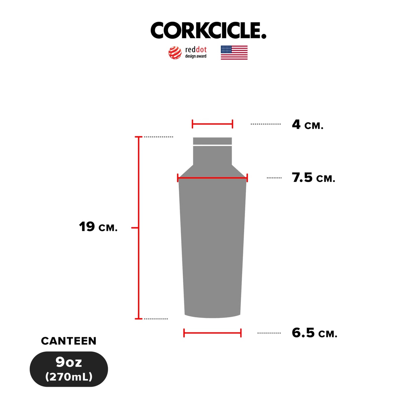CORKCICLE : CANTEEN SEAFOAM 9 OZ