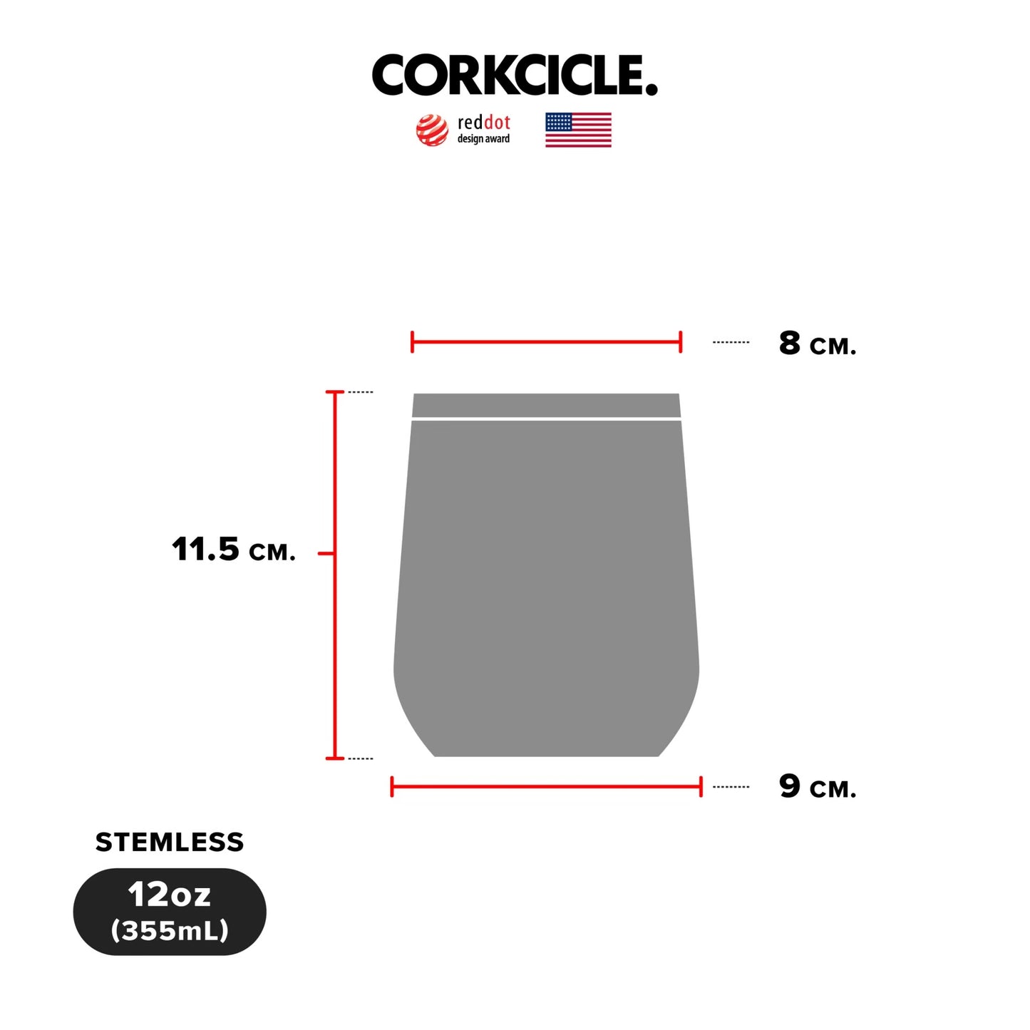 CORKCICLE : STEMLESS - LIVELY FLORAL MINT 12 OZ