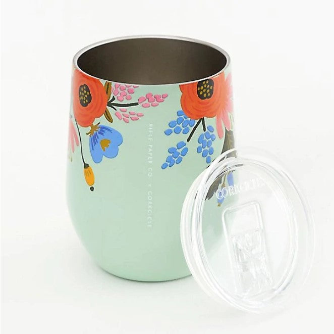 CORKCICLE : STEMLESS - LIVELY FLORAL MINT 12 OZ