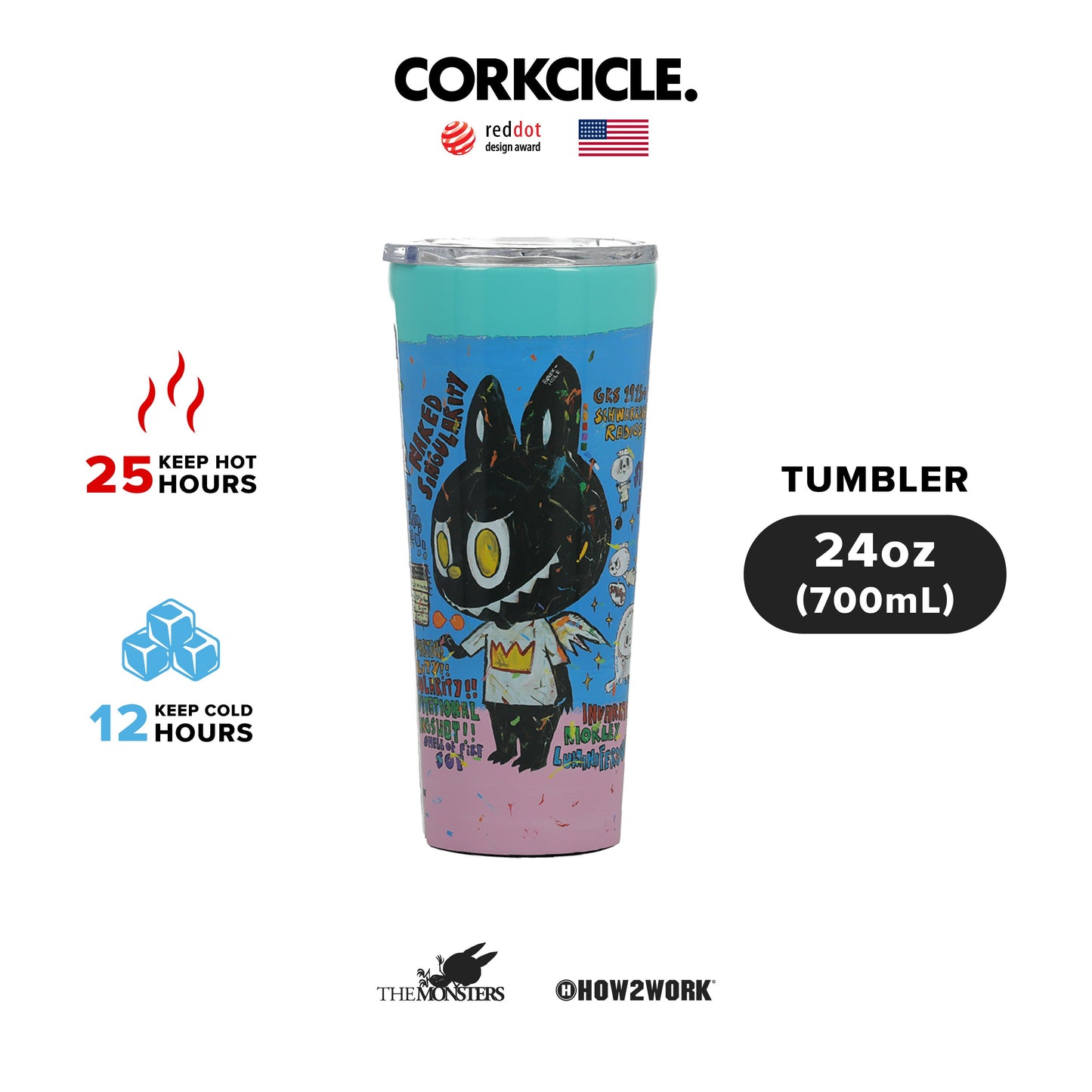 CORKCICLE : TUMBLER KASING LUNG TURQUIOSE LIGHT 24 OZ