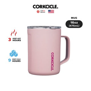 CORKCICLE : MUG GLOSS ROSE QUARTZ COFFEE 16 OZ