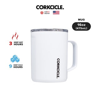 CORKCICLE : MUG GLOSS WHITE COFFEE 16 OZ