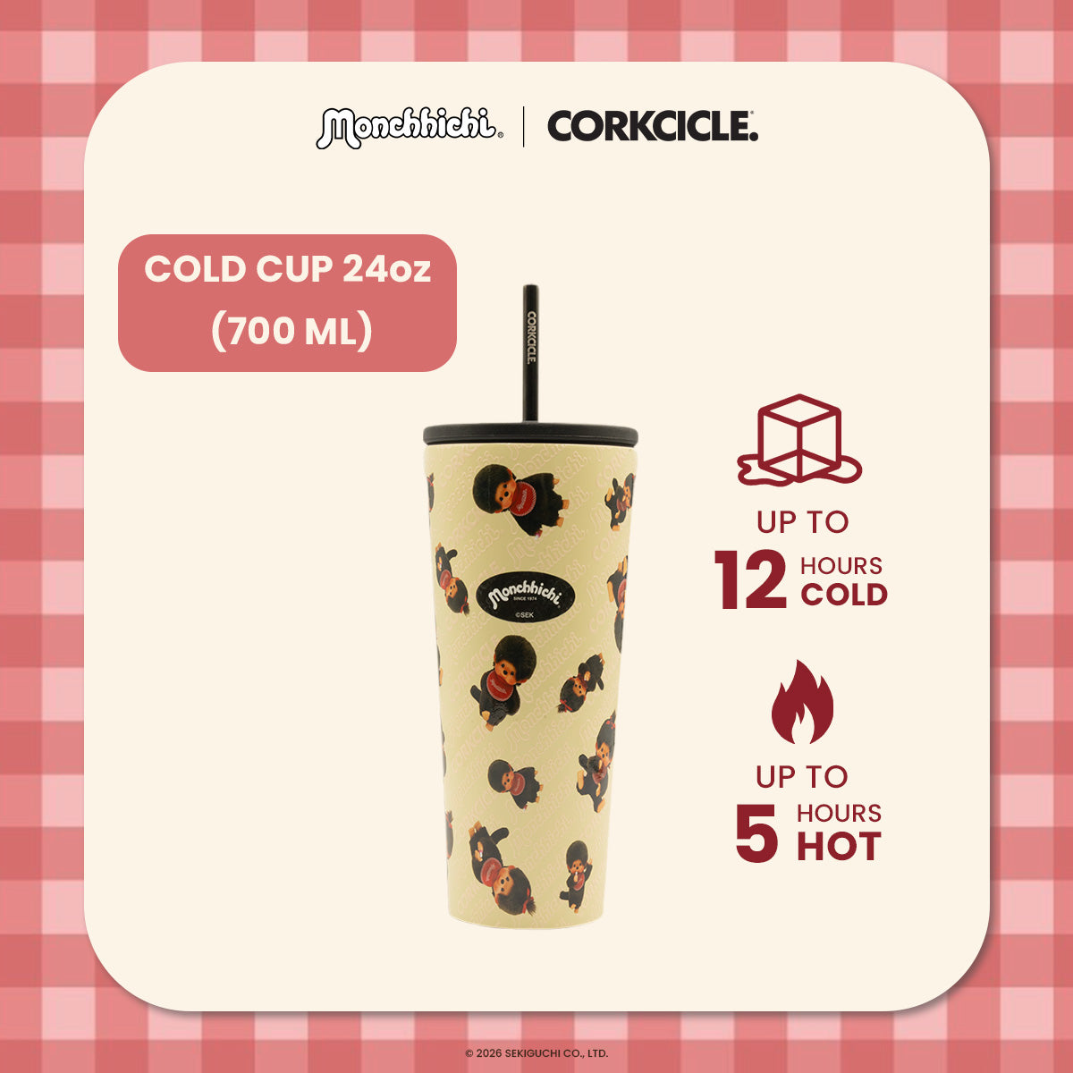 Monchhichi: Playful Cold Cup 24oz