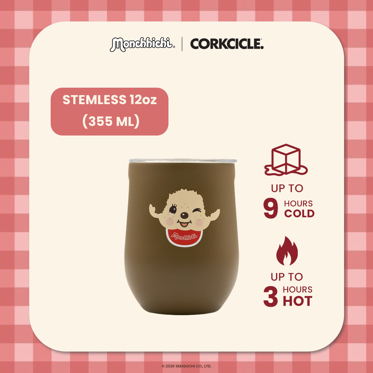 Monchhichi: Chocolate Stemless 12oz